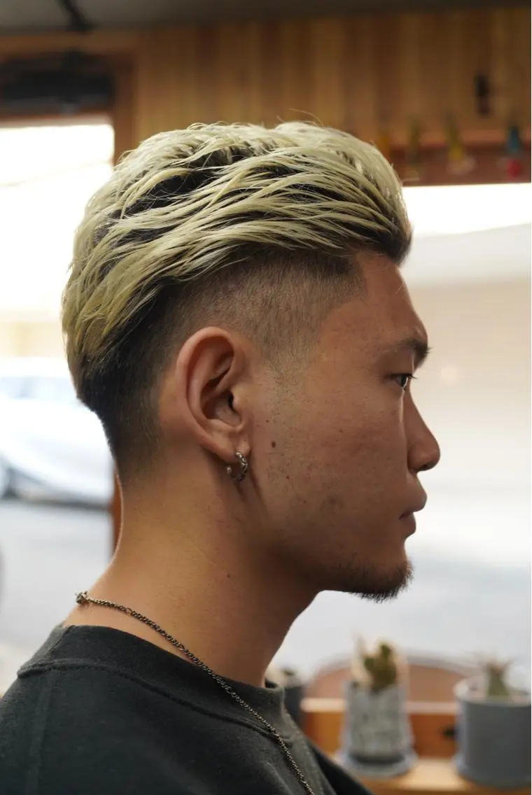 メンズ オールバック カット ヘアセット 関 晃哉のヘアスタイル