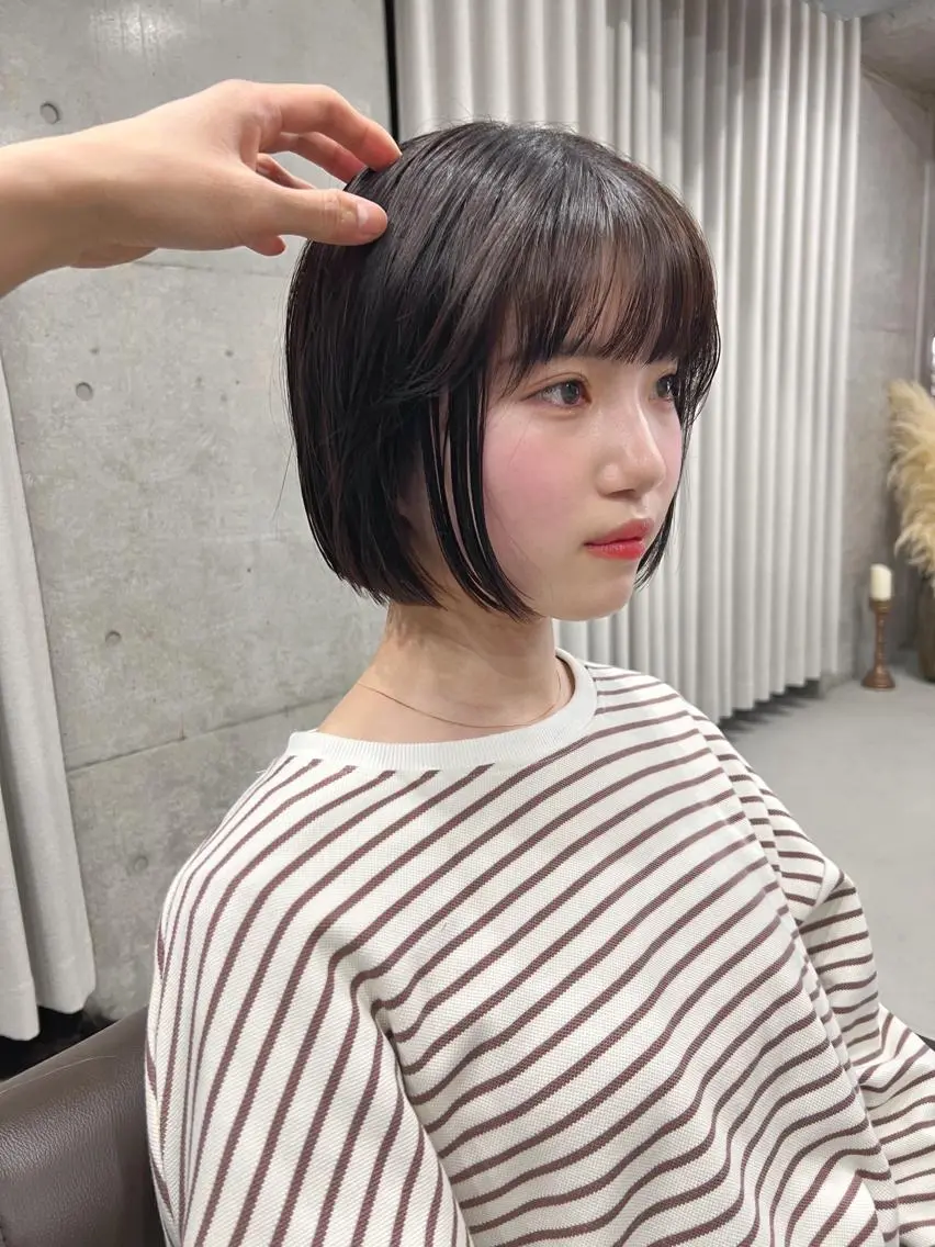 ショート カラー ボブパーマコテ巻き風 パーマNo1深江秀平のヘアスタイル