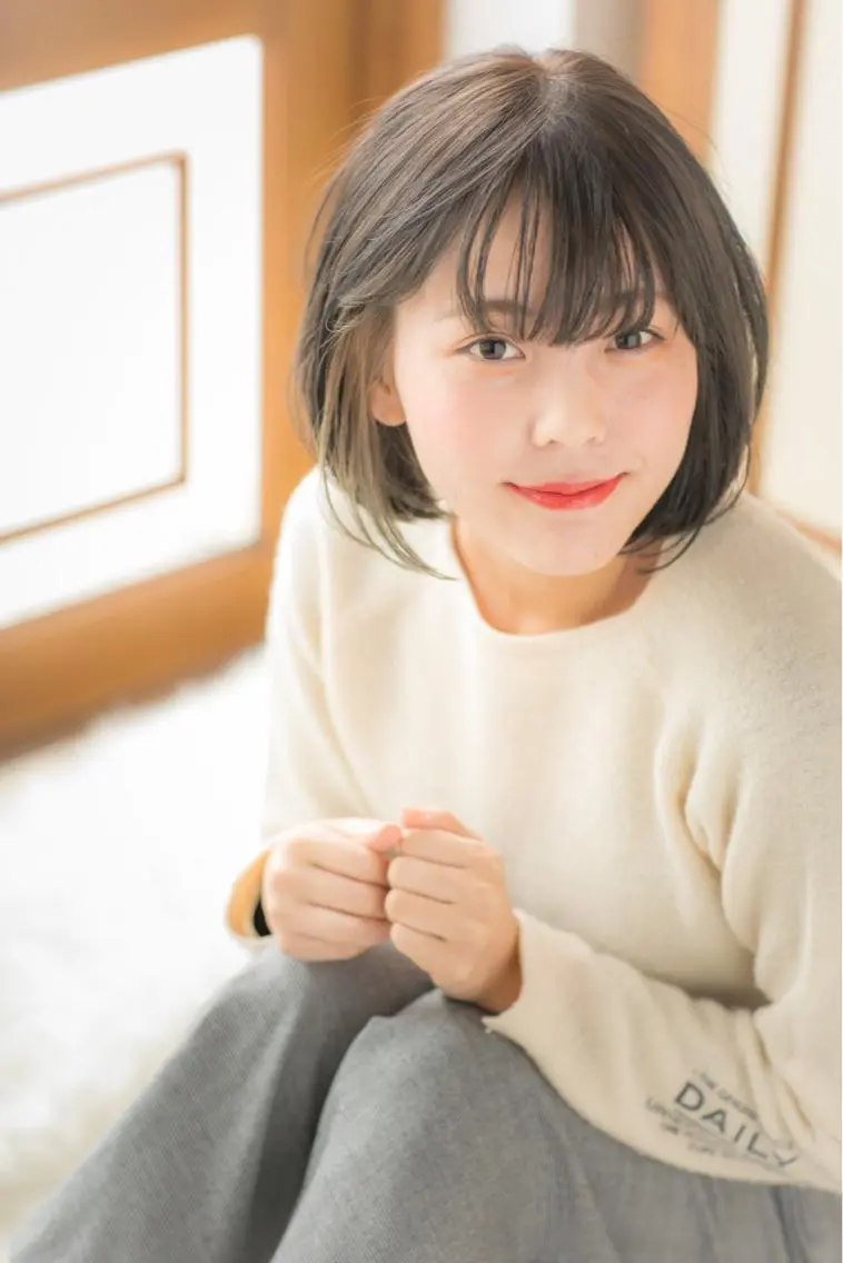 ショート カラー パーマ ヘアアレンジ 美艶ボブ イシイのヘアスタイル