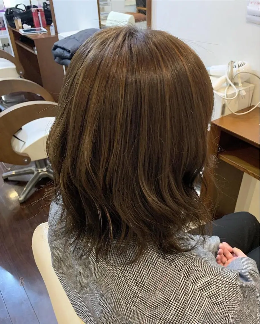ミディアム カラー ハイライトカラー ハイライト Sakairi Yunaのヘアスタイル