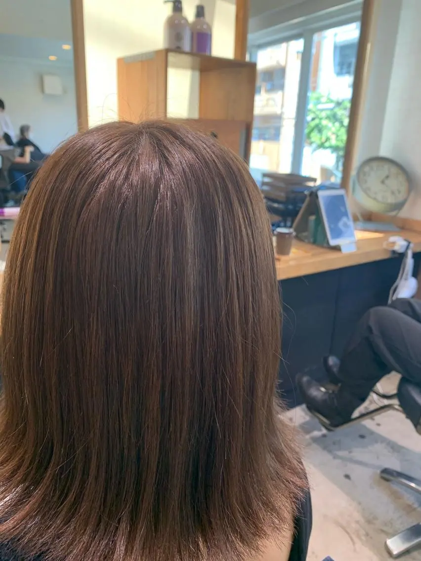 ミディアム カラー パーマ ヘアアレンジ ネイル グレージュ カット ヘアカラー トリートメント Sia中野新橋 『JUNYA』のヘアスタイル