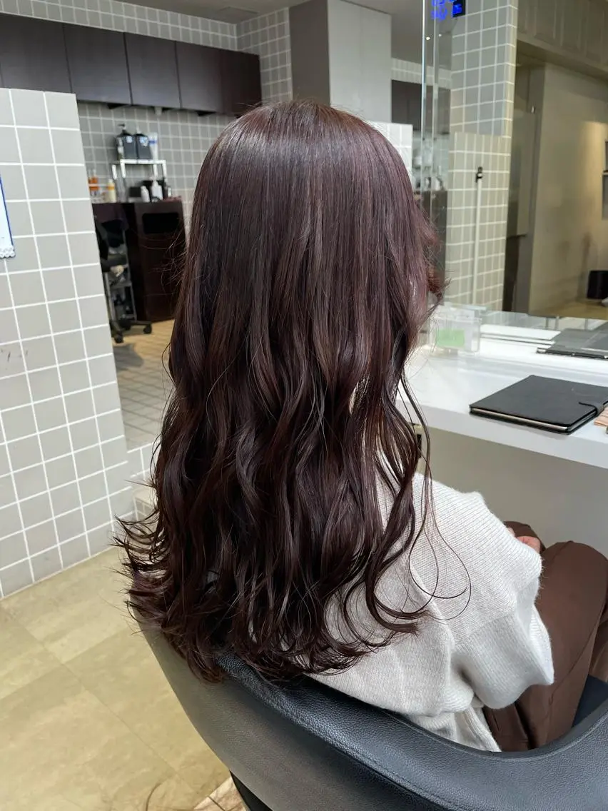 セミロング カラー パーマ ヘアアレンジ メンズ キッズ ネイル マツエク・マツパ アイブロウ ヘアカラー 🦋縮毛/韓国レイヤ ー/透明感カラー🦋のヘアスタイル