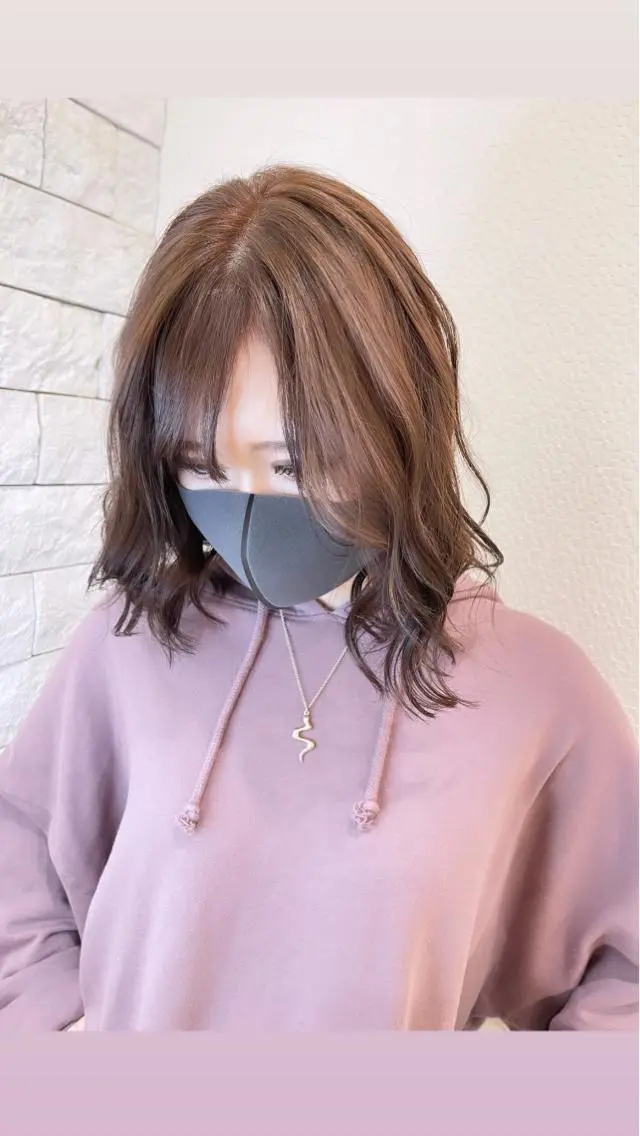 カラー ブラウンカラー ヘアカラー トリートメント Kazu 🌠名古屋 ハイトーン/レイヤーのヘアスタイル