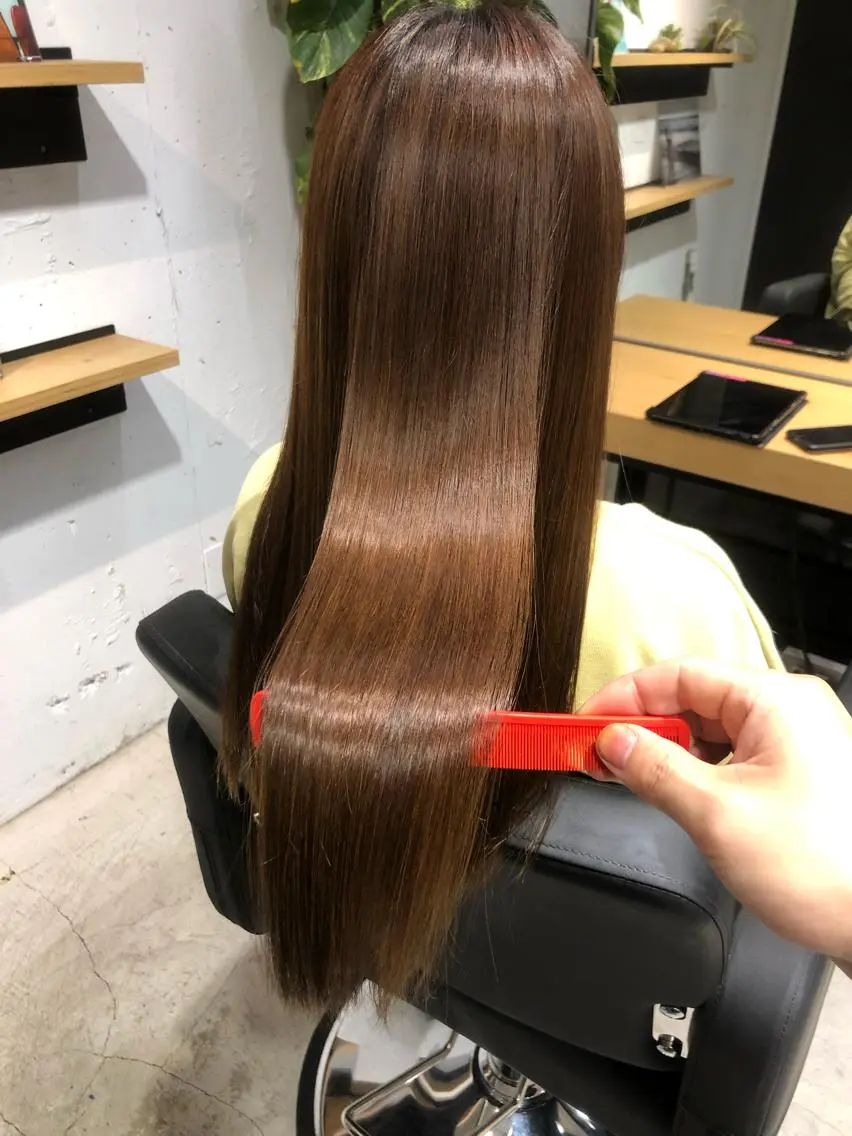 ロング カラー メンズ メンズインナーカラー デザインカラー インナーカラー 髪質改善 縮毛矯正 カット ヘアカラー トリートメント ✨髪質改善ストレート ×ミニボブ✨萩原　翼のヘアスタイル
