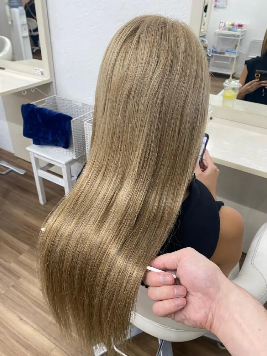 ロング ヘアアレンジ エクステ エクステ GLOSS 心斎橋 山上のヘアスタイル