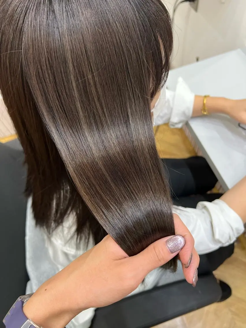 ロング カラー ヘアアレンジ ハイライトカラー ハイライト トリートメント ヘアカラー トリートメント ✨カチモリ✨レイヤー 韓国ヘア🇰🇷ゆいのヘアスタイル