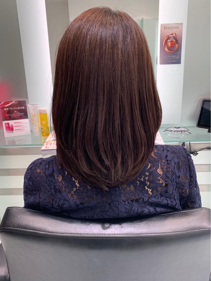 セミロング カット ヘッドスパ 神頭 彩のヘアスタイル