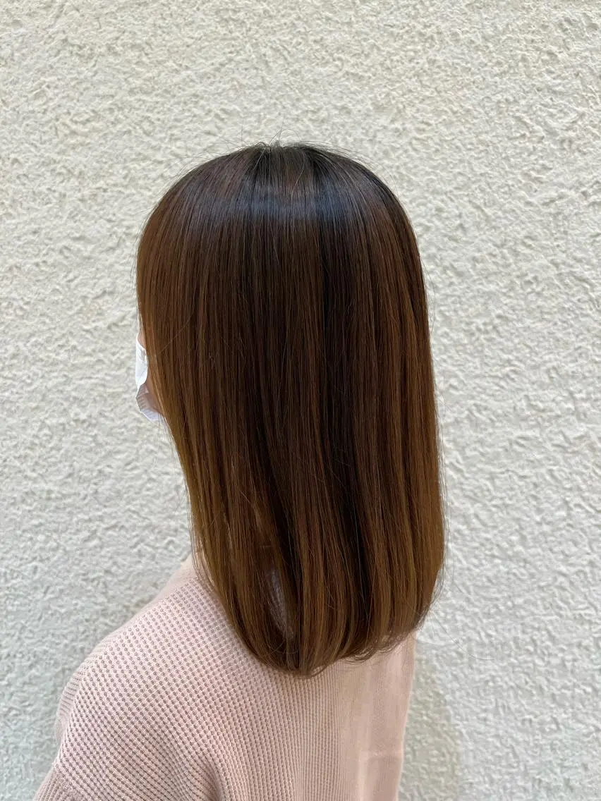ミディアム くせ毛 縮毛矯正 NYNY四條畷店 森 亮人のヘアスタイル