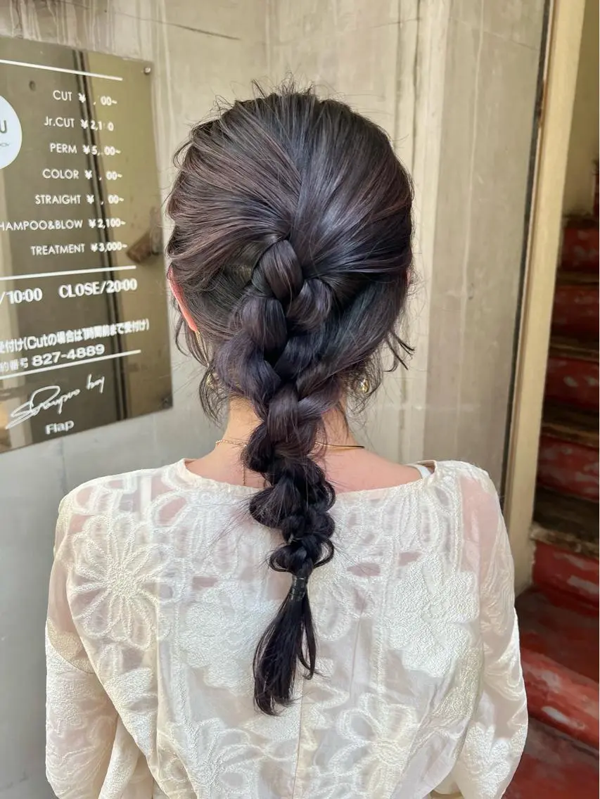 ロング カラー ヘアアレンジ ラベンダーカラー 「sumi」 AMIのヘアスタイル