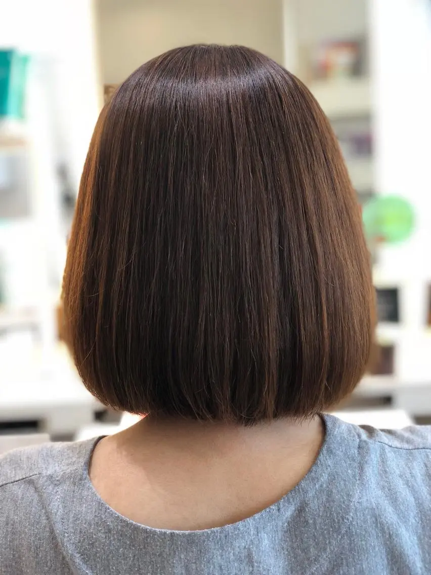 ショート パーマ 髪質改善 縮毛矯正 ストレートパーマ 安井 昴 💫ブリーチ縮毛矯正のヘアスタイル