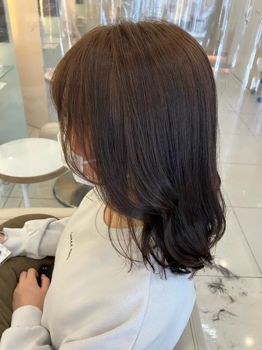 ミディアム パーマ yukari 艶髪ヘアのヘアスタイル