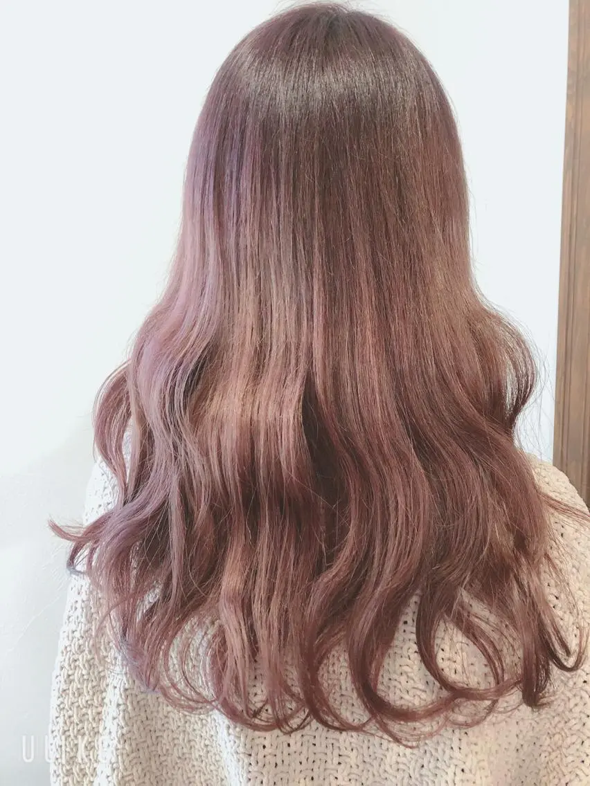 ロング カット ヘアカラー かわい りなのヘアスタイル