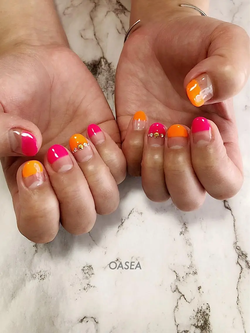 ネイル アートネイル ハンドネイル 🌞💜 KAORI 🌴のネイルデザイン