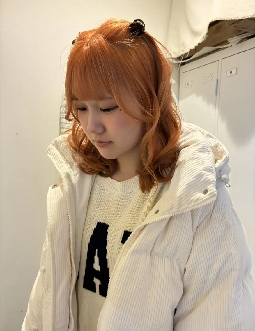 ミディアム カラー 透明感カラー loty すずなのヘアスタイル