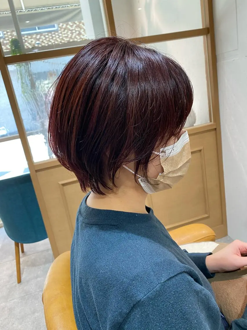 ショート ヘアカラー トリートメント 三好 智のヘアスタイル