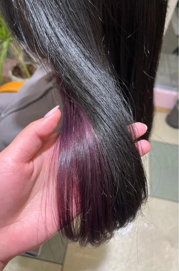 セミロング カラー アイブロウ バレイヤージュ ブリーチ ケアブリーチ 透明感カラー デザインカラー 🔆韓国 norika🔆のヘアスタイル