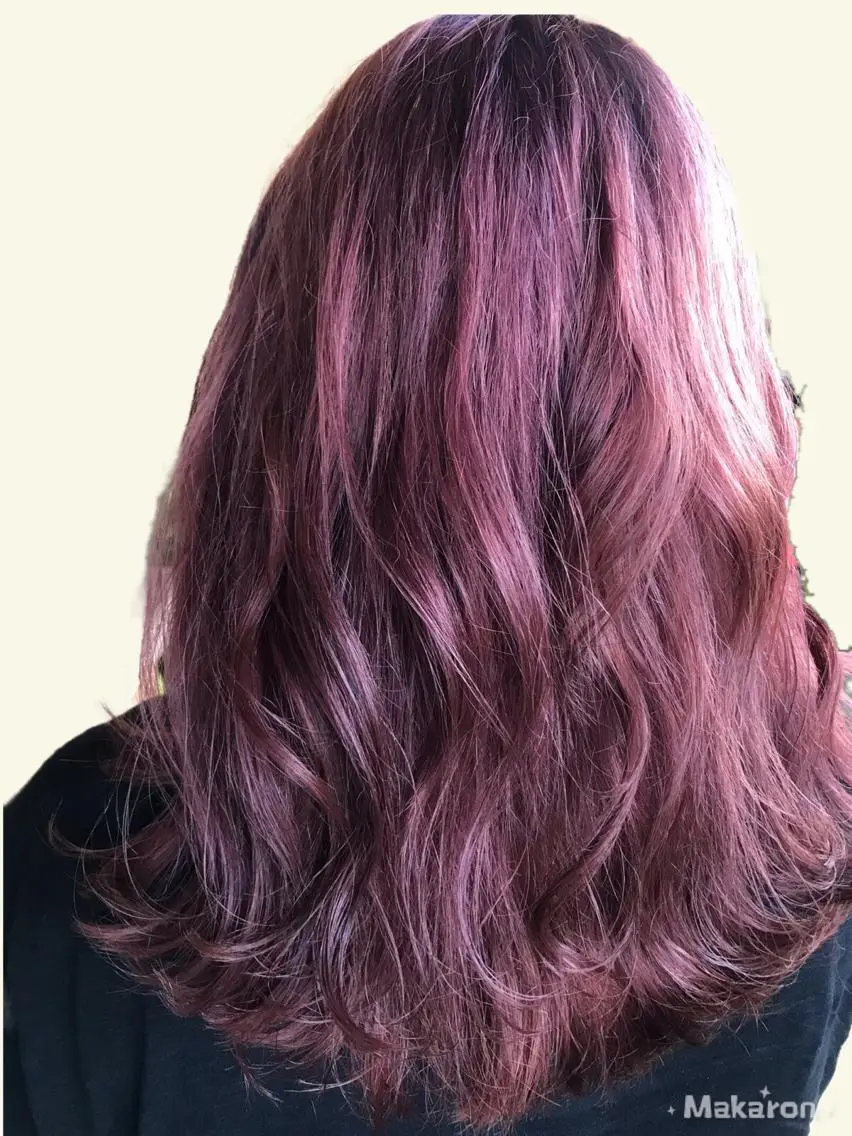 ロング アッシュ カット ヘアカラー トリートメント hair works raptureのヘアスタイル
