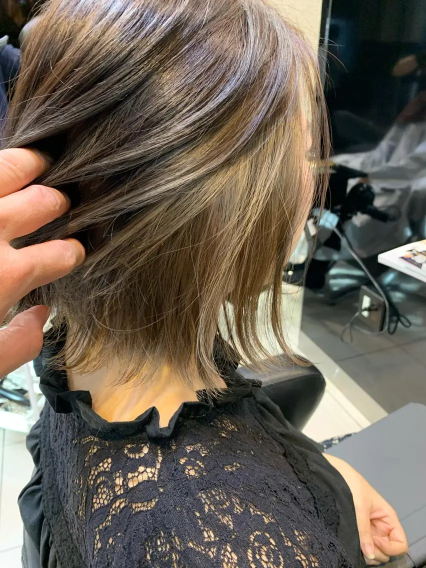 ミディアム カラー パーマ ヘアアレンジ インナーカラー ヘアカラー Bianca 代表 硲 貴亮【東武練馬】のヘアスタイル