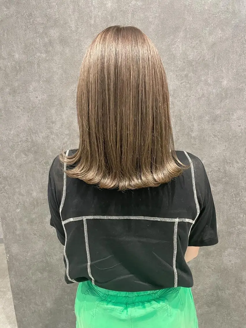 セミロング 外国人風カラー ハイライト 髪質改善 似合わせカット トリートメント カット トリートメント BUCKS【天王寺】 バックス【駅30秒】のヘアスタイル