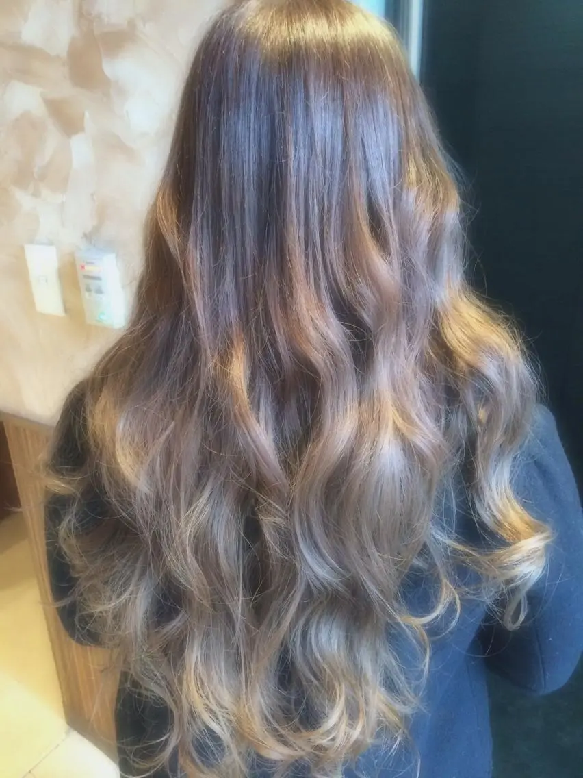 ミディアム セミロング ロング カラー パーマ ヘアアレンジ グラデーションカラー グレージュ 縮毛矯正/美髪 髪質改善/石田幸輔のヘアスタイル