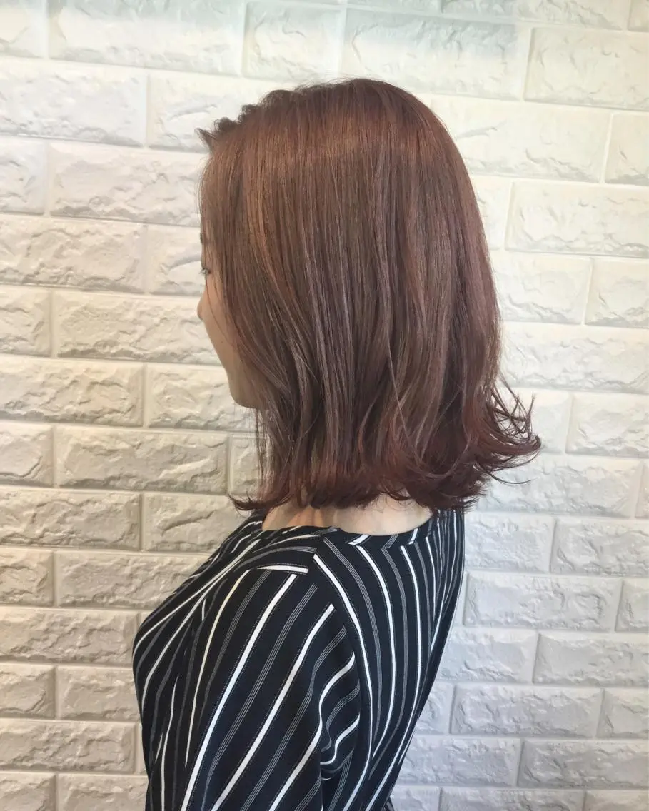 ミディアム カラー ヘアアレンジ 🌿‬ ܸAir 透明感🌱西村知佳のヘアスタイル