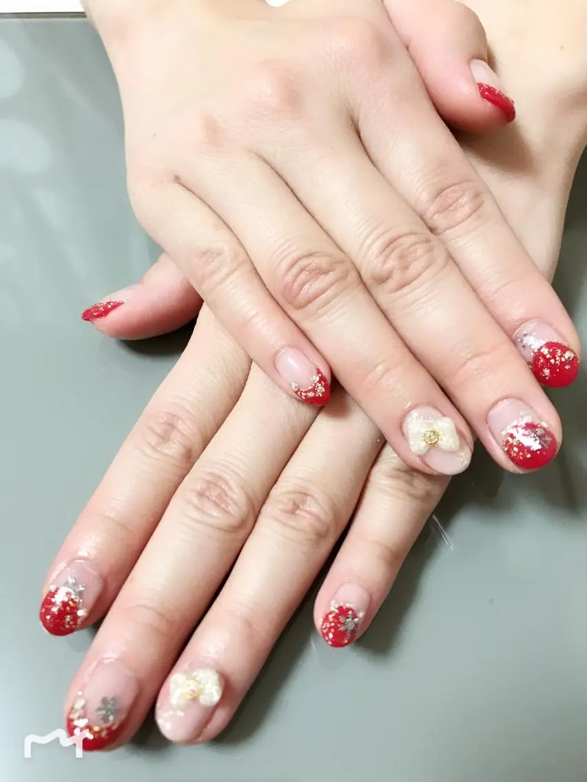 ネイル リボン ハンドネイル Masuko Yasukaのネイルデザイン