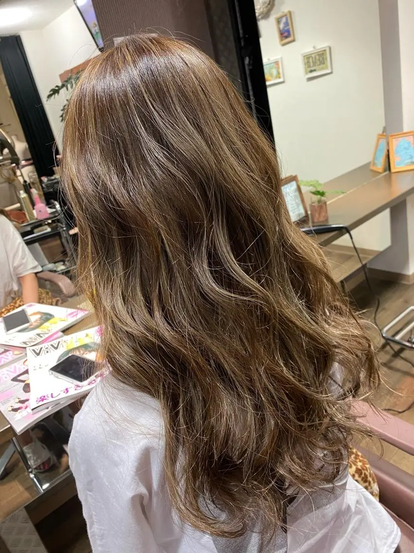 ロング カラー カット ヘアカラー トリートメント pep natsumiのヘアスタイル