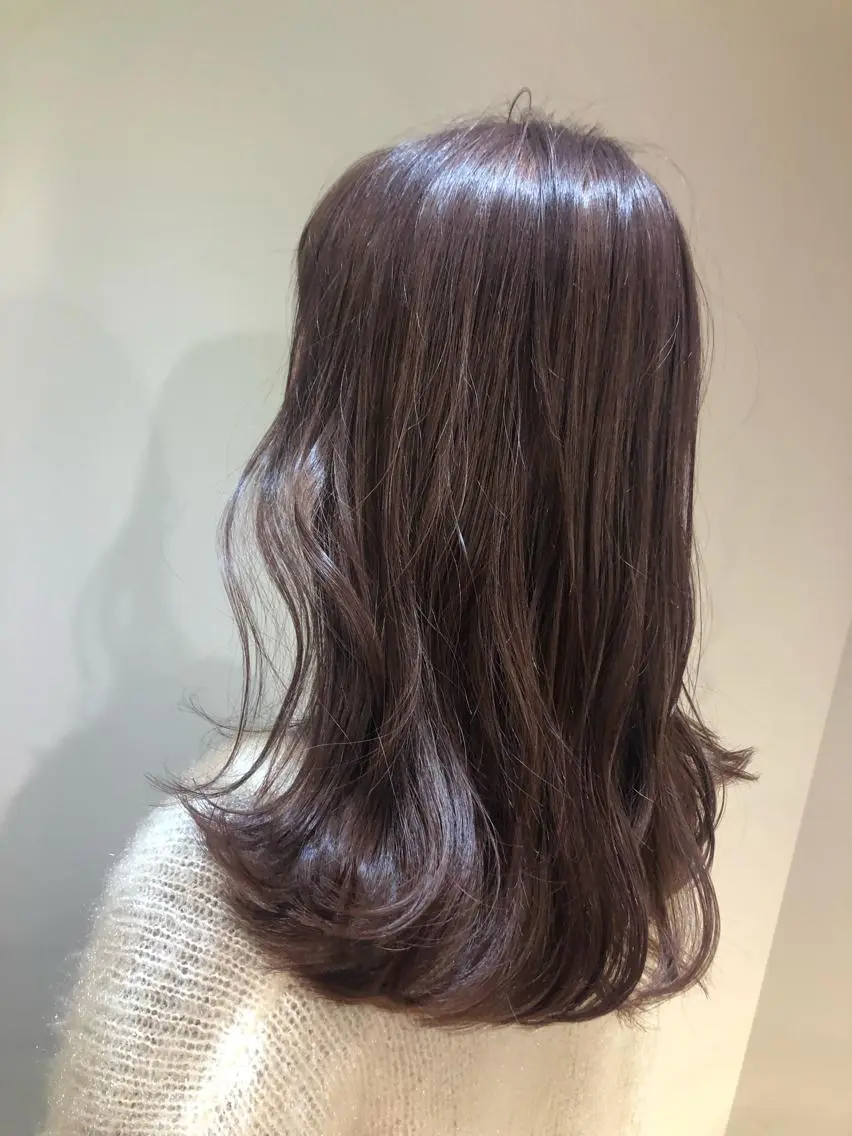 ロング カラー ピンクカラー カット ヘアカラー トリートメント scene. haraのヘアスタイル