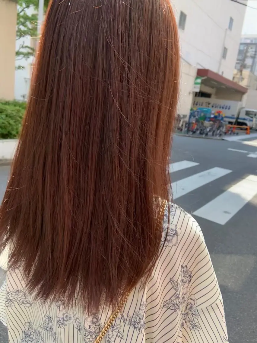 ロング カラー ブリーチ 透明感カラー デザインカラー ブリーチなしカラー 韓国hair🦋 Nanaのヘアスタイル