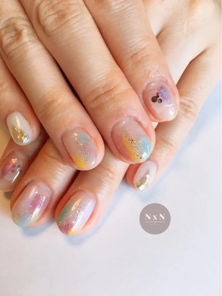 ネイル ジェルネイル ぷっくりネイル nail salon N×Nのネイルデザイン
