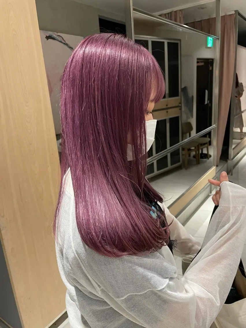 ロング カラー ヘアカラー トリートメント ヘッドスパ 柔らか透け感カラー 🌿ムロヤリョウスケのヘアスタイル