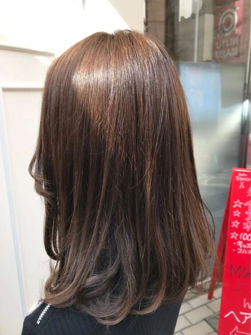 ミディアム カラー ベージュカラー モカベージュ 🫟Blanco🫟 Color&Careのヘアスタイル
