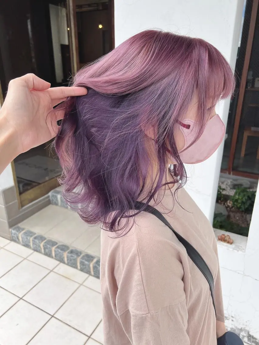 ミディアム カラー ヘアカラー 具志 正太のヘアスタイル