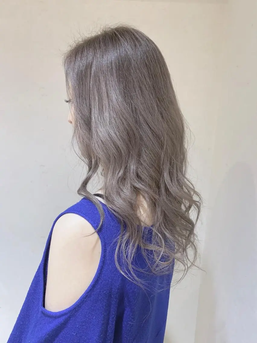 ロング カラー パーマ ヘアアレンジ アディクシーカラー アッシュ ヘアカラー トリートメント 縮毛矯正/美髪 髪質改善/石田幸輔のヘアスタイル
