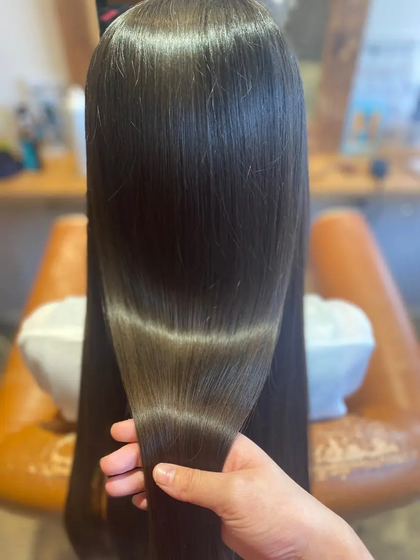 ロング カラー トリートメント 髪質改善×矯正🫧 韓国ヘアasamiのヘアスタイル