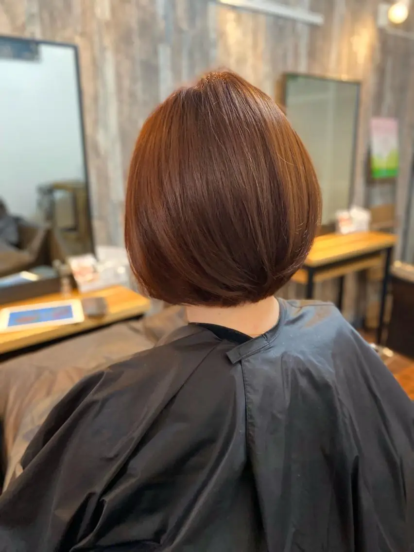 ショート カラー ブラウンカラー ピンクカラー ピンクブラウン カット ヘアカラー トリートメント Luzir⭐︎ GEN⭐︎のヘアスタイル