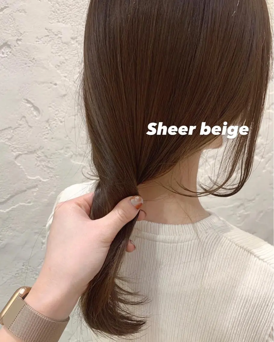 セミロング カラー ヘアアレンジ ベージュカラー 🌟アレンジが似合う カラー🌟Rumiのヘアスタイル