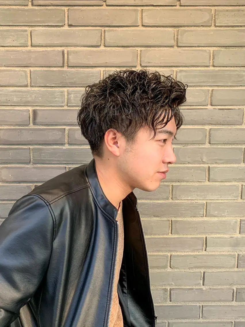 ミディアム パーマ メンズ 【川西能勢口駅1分】 木村　翔乃佑のヘアスタイル