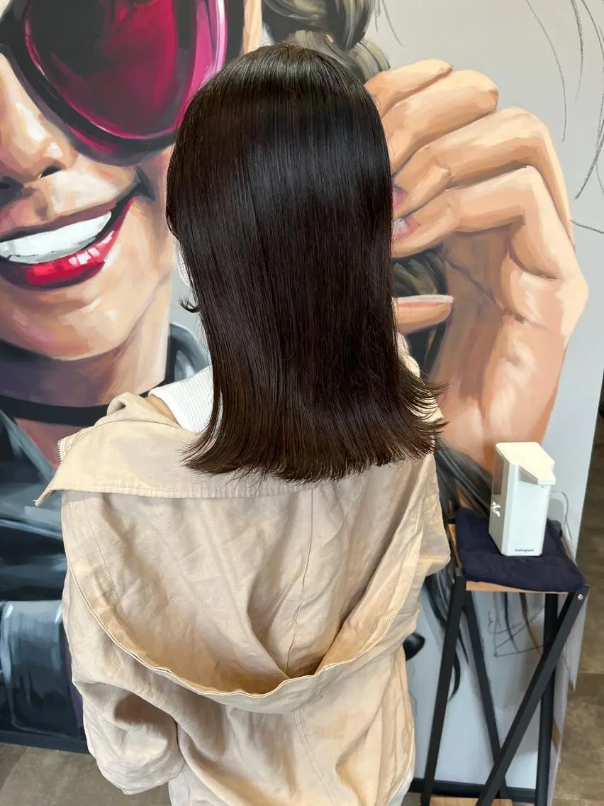 ロング カラー パーマ ヘアアレンジ メンズ キッズ ネイル マツエク・マツパ アイブロウ メンズパーマ ブラウンカラー ケアカラー 透明感カラー ピンクカラー 久木原 ゆりのヘアスタイル