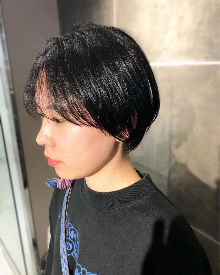 ショート カラー ヘアアレンジ 黒髪 ショートヘア カット ヘアカラー トリートメント メンズ特化✂️栗原 侑也のヘアスタイル