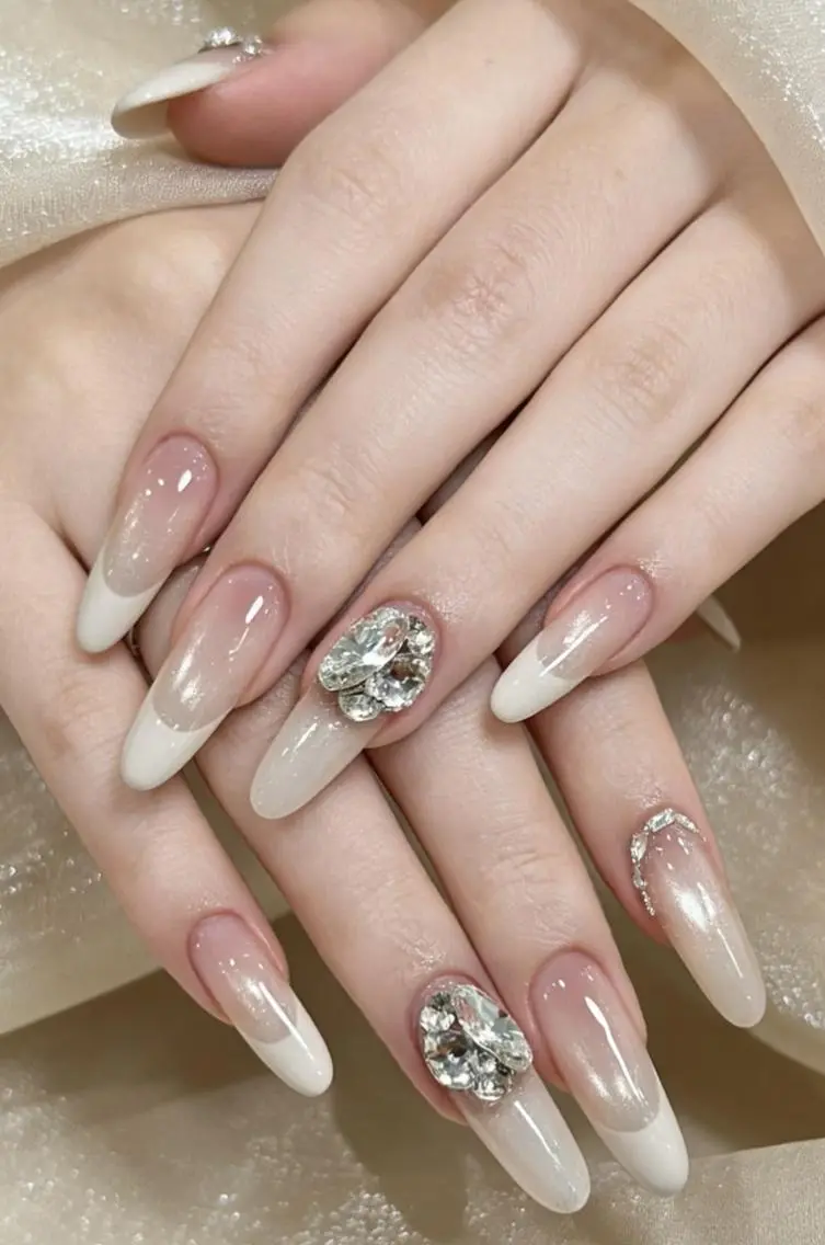 ネイル オーロラネイル チークネイル 長さ出し フットネイル フレンチネイル ╹◡╹MimoEye lash🌻Nailのマツエク・マツパデザイン