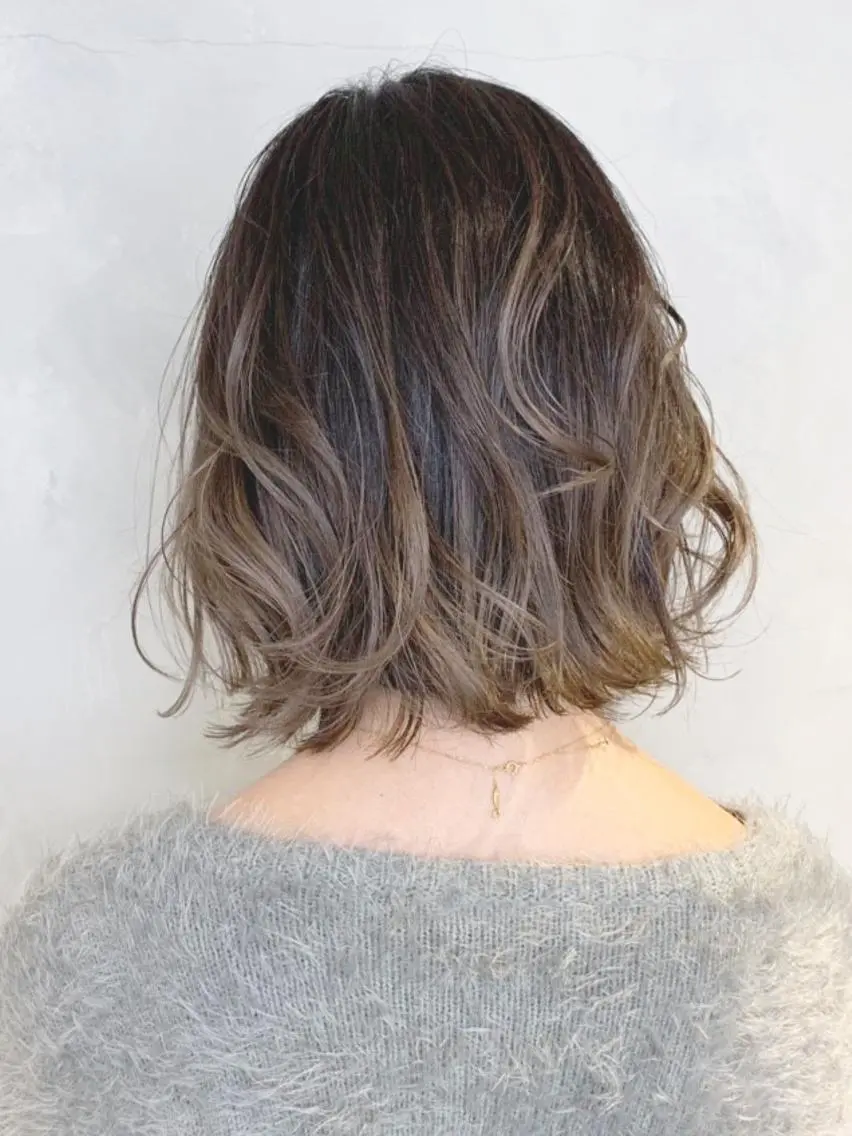 カラー パーマ ヘアアレンジ ベージュカラー ヌーディベージュ ITbyALBUM 中野店のヘアスタイル