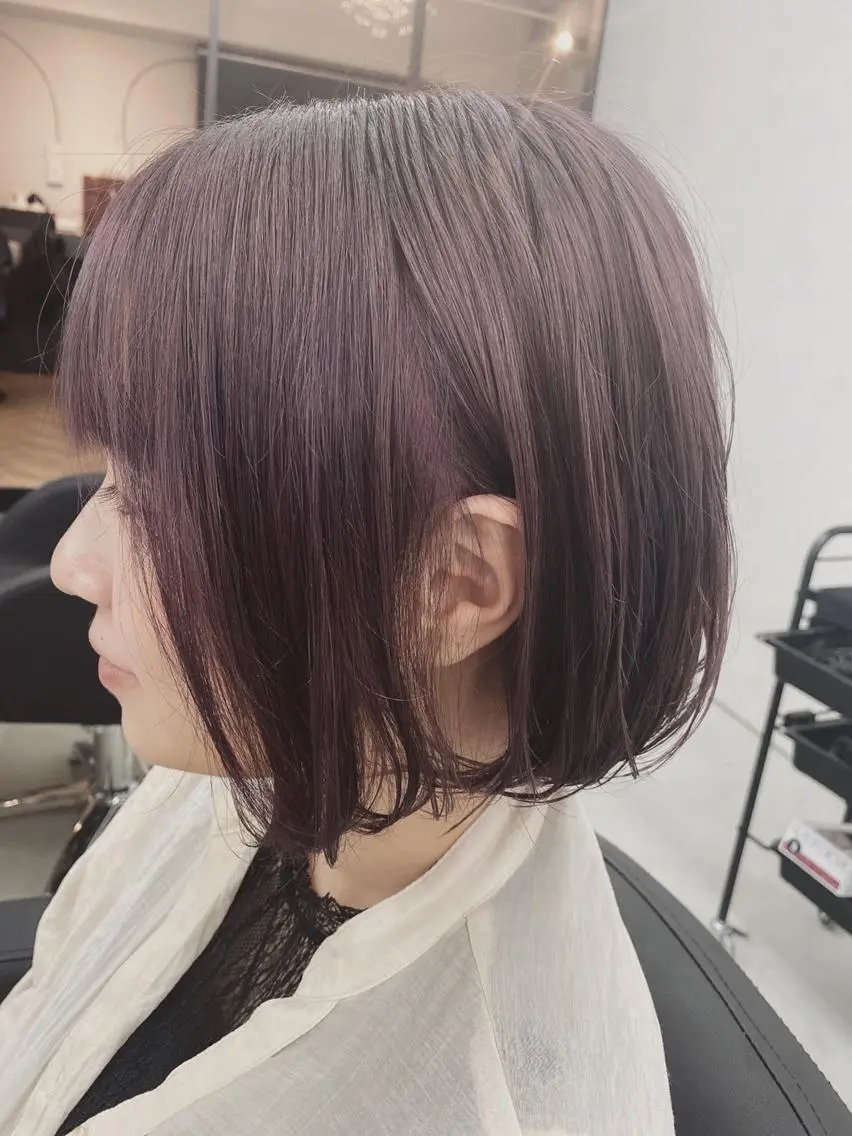 ミディアム 豊中駅3分eha レッスンモデルのヘアスタイル