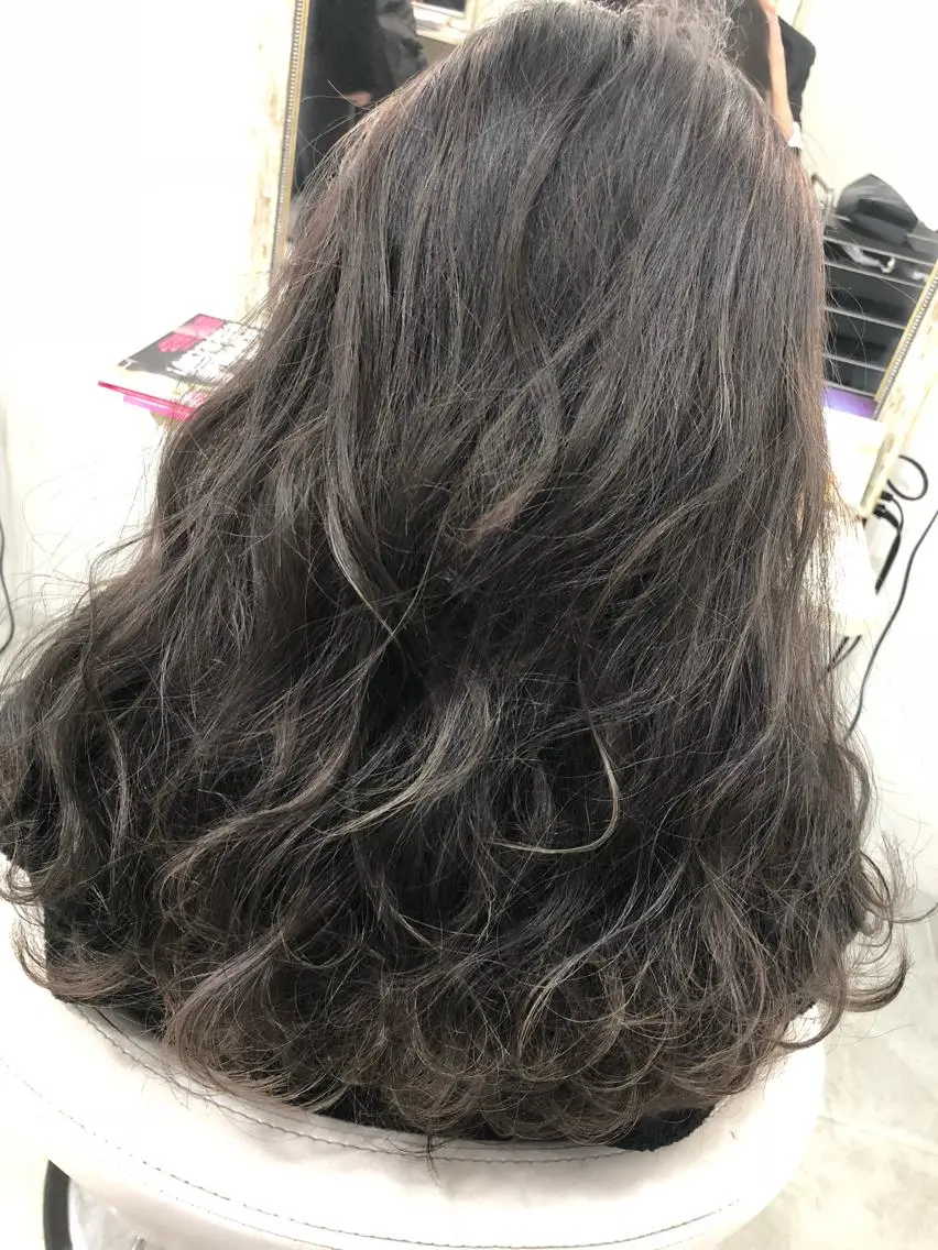 ミディアム カラー 髪質改善 中川 翔のヘアスタイル