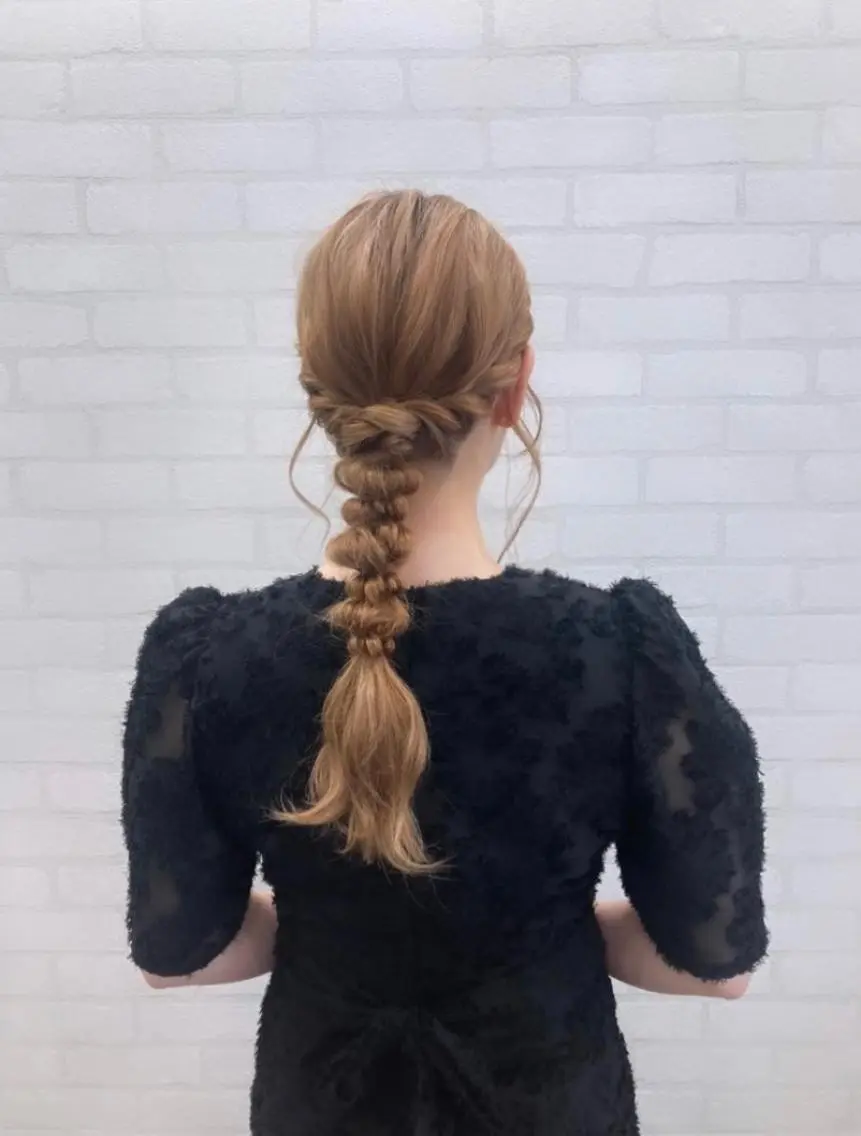 ロング ヘアアレンジ ポニーテール 簡単アレンジ 韓国風ヘア 韓国メイクサロン YUKINA東京のその他イメージ