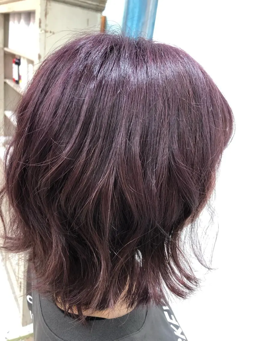 ショート カラー ラベンダーカラー ラベンダーピンク ピンクカラー ヘアカラー 石川 史弥のヘアスタイル