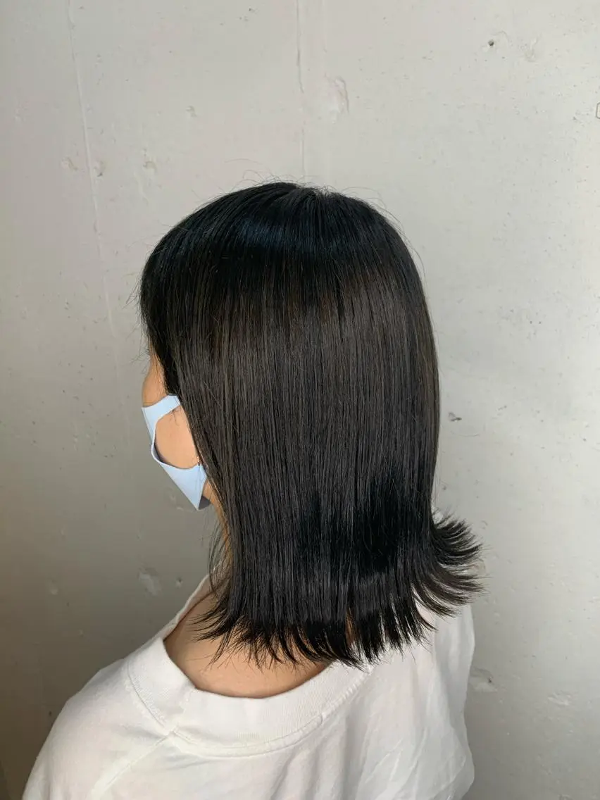ミディアム カラー グレージュ 外ハネヘア カット ヘアカラー トリートメント 💛丁寧さNo.🥇 🧸片山智裕💛のヘアスタイル