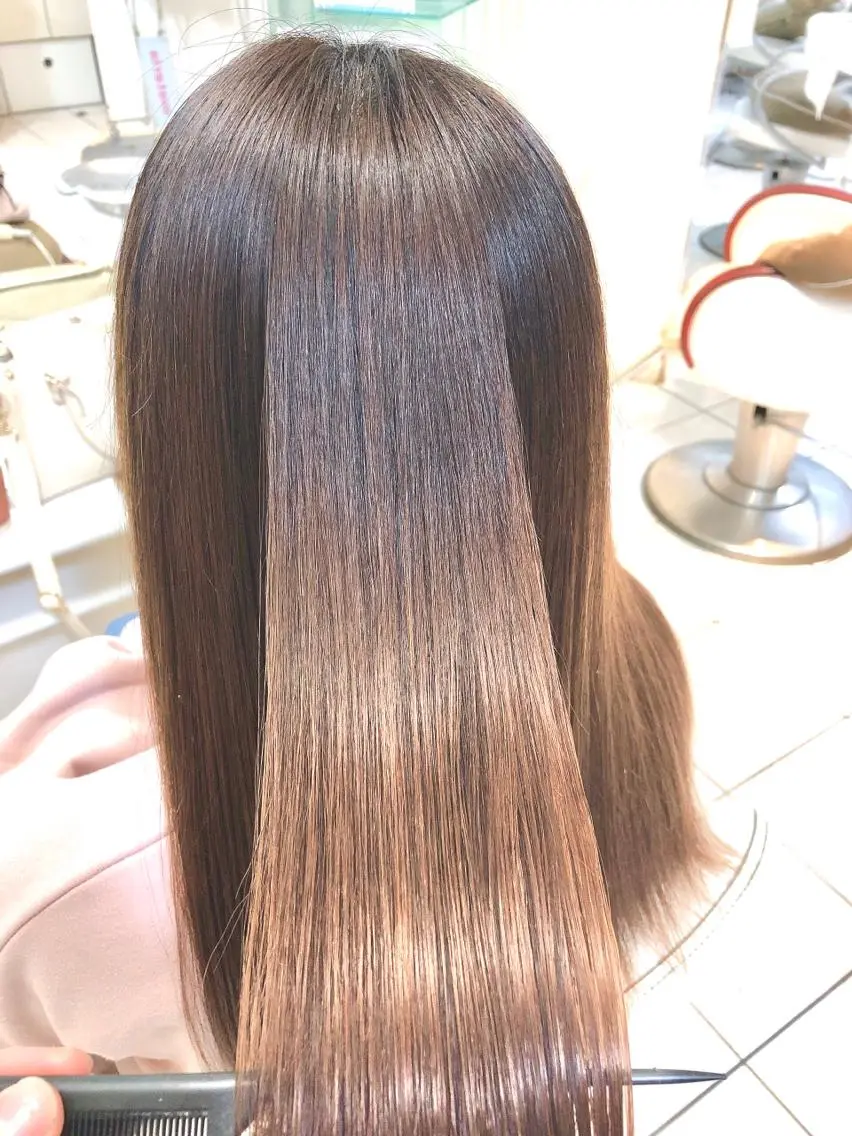 ロング パーマ 縮毛矯正 保住 亮太のヘアスタイル