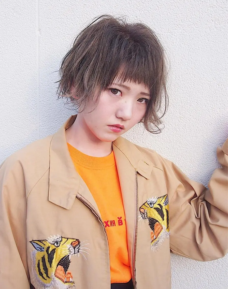 ミディアム カラー カラーモデル募集中 美容室ハピスのヘアスタイル