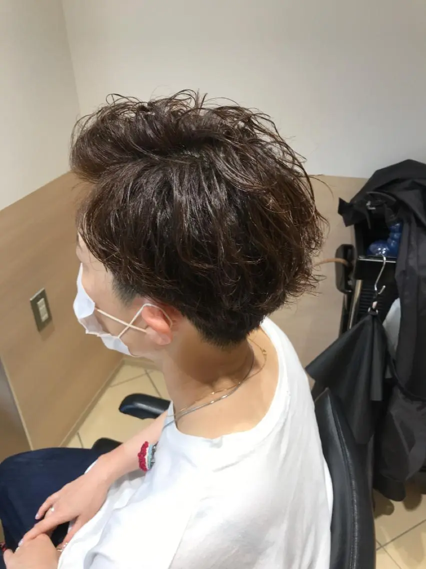 ショート パーマ カット パーマ トリートメント JOHO 【24時間OK】のヘアスタイル